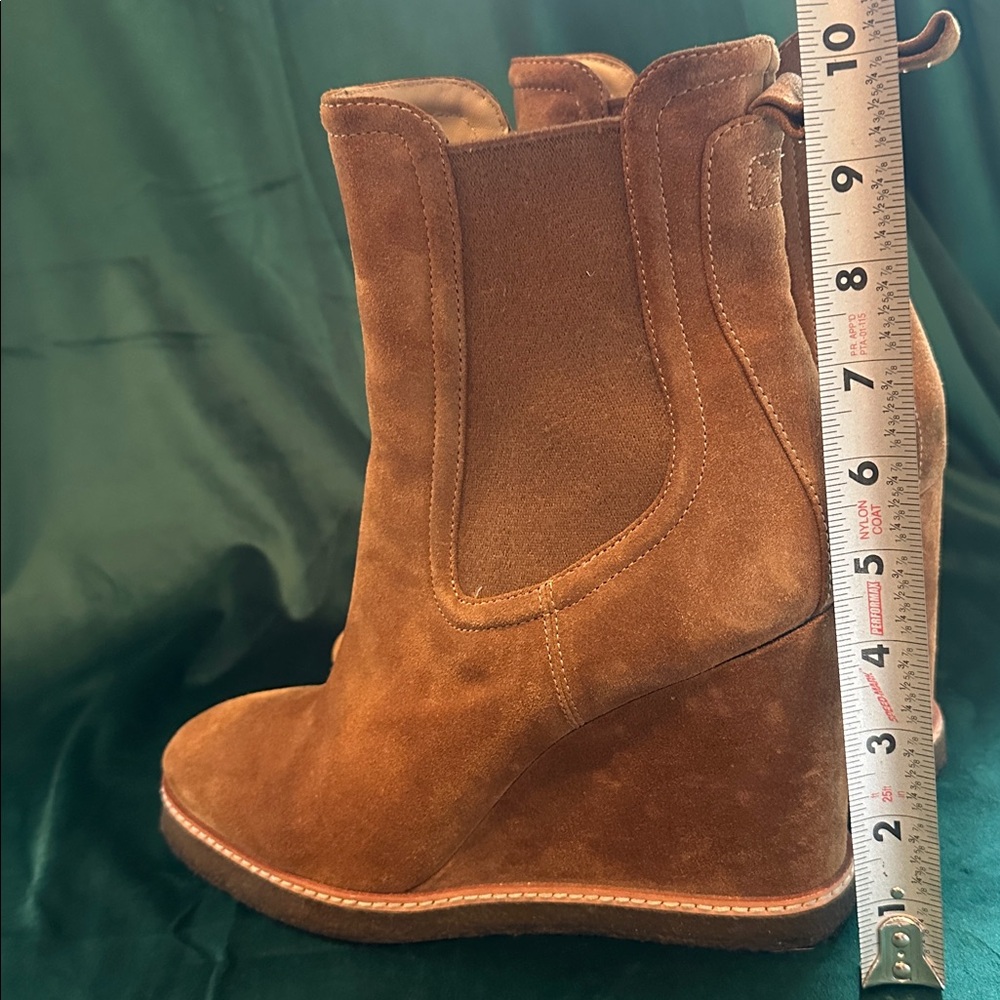 Veronica Beard Carmel suede wedge boots size 10 - Picture 15 of 15